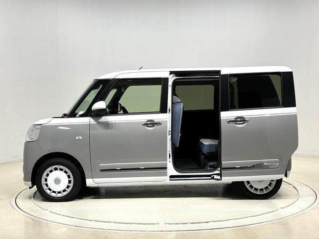 ムーヴキャンバスストライプスG ナビ・バックカメラLEDオートライト・フォグランプ 電動パーキングブレーキ プッシュボタンスタート セキュリティアラーム バックカメラ 両側パワースライドドアウエルカムオープン機能 オート電動格納式ドアミラー(広島県)の中古車