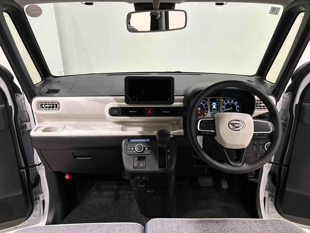 ムーヴキャンバスストライプスＧ　バックモニター　電動パーキングブレーキＬＥＤオートライト・フォグランプ　電動パーキングブレーキ　プッシュボタンスタート　セキュリティアラーム　バックカメラ　両側パワースライドドアウエルカムオープン機能　オート電動格納式ドアミラー（広島県）の中古車