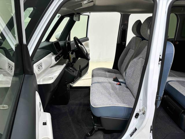 ムーヴキャンバスストライプスＧ　バックモニター　電動パーキングブレーキＬＥＤオートライト・フォグランプ　電動パーキングブレーキ　プッシュボタンスタート　セキュリティアラーム　バックカメラ　両側パワースライドドアウエルカムオープン機能　オート電動格納式ドアミラー（広島県）の中古車