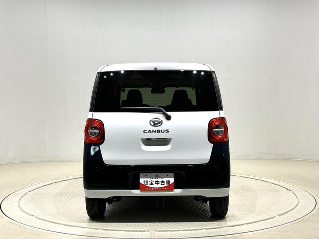 ムーヴキャンバスストライプスＧターボ　バックモニター　後席パワースライドドア運転席・助手席シートヒーター　ＬＥＤヘッドライト・フォグランプ　電動パーキングブレーキ　サイドエアバッグ　オートライト　オートエアコン　キーフリーシステム　プッシュボタンスタート（広島県）の中古車