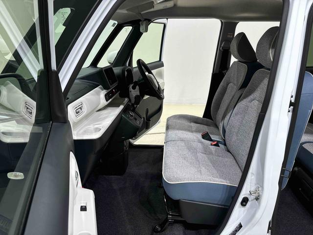 ムーヴキャンバスストライプスＧターボ　バックモニター　後席パワースライドドア運転席・助手席シートヒーター　ＬＥＤヘッドライト・フォグランプ　電動パーキングブレーキ　サイドエアバッグ　オートライト　オートエアコン　キーフリーシステム　プッシュボタンスタート（広島県）の中古車