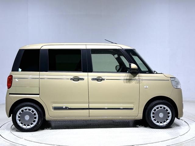 ムーヴキャンバスセオリーＧ　バックモニター対応カメラ　シートヒーターＬＥＤオートライト・フォグランプ　電動パーキングブレーキ　プッシュボタンスタート　セキュリティアラーム　バックカメラ　両側パワースライドドアウエルカムオープン機能　オート電動格納式ドアミラー（広島県）の中古車