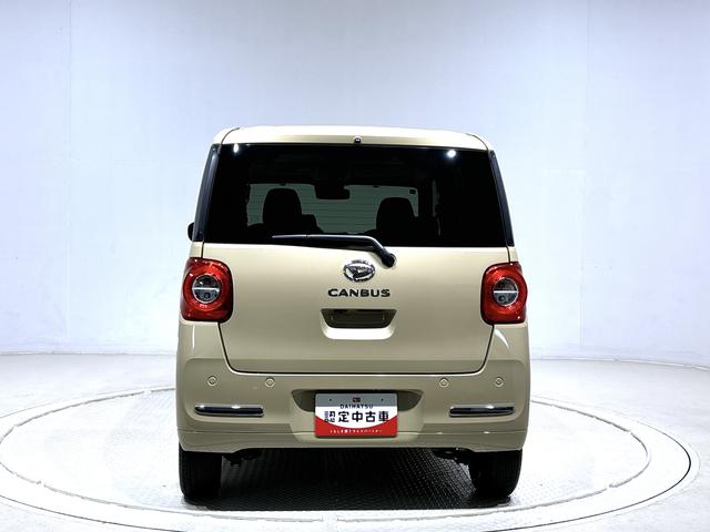 ムーヴキャンバスセオリーＧ　バックモニター対応カメラ　シートヒーターＬＥＤオートライト・フォグランプ　電動パーキングブレーキ　プッシュボタンスタート　セキュリティアラーム　バックカメラ　両側パワースライドドアウエルカムオープン機能　オート電動格納式ドアミラー（広島県）の中古車