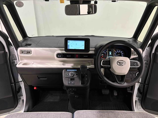 ムーヴキャンバスストライプスＧターボＬＥＤオートライト・フォグランプ　電動パーキングブレーキ　プッシュボタンスタート　セキュリティアラーム　バックカメラ　両側パワースライドドアウエルカムオープン機能　オート電動格納式ドアミラー（広島県）の中古車