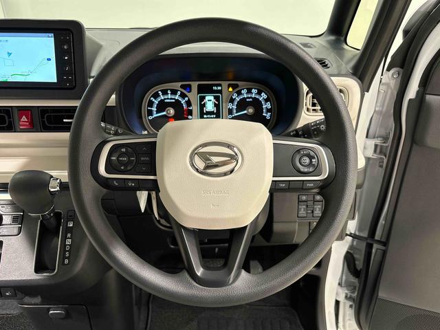 ムーヴキャンバスストライプスＧターボＬＥＤオートライト・フォグランプ　電動パーキングブレーキ　プッシュボタンスタート　セキュリティアラーム　バックカメラ　両側パワースライドドアウエルカムオープン機能　オート電動格納式ドアミラー（広島県）の中古車