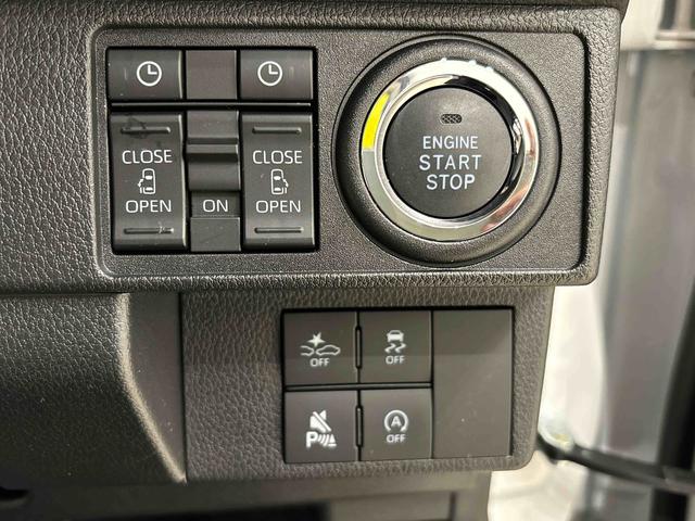 ムーヴキャンバスストライプスＧターボＬＥＤオートライト・フォグランプ　電動パーキングブレーキ　プッシュボタンスタート　セキュリティアラーム　バックカメラ　両側パワースライドドアウエルカムオープン機能　オート電動格納式ドアミラー（広島県）の中古車