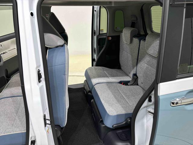 ムーヴキャンバスストライプスＧターボＬＥＤオートライト・フォグランプ　電動パーキングブレーキ　プッシュボタンスタート　セキュリティアラーム　バックカメラ　両側パワースライドドアウエルカムオープン機能　オート電動格納式ドアミラー（広島県）の中古車