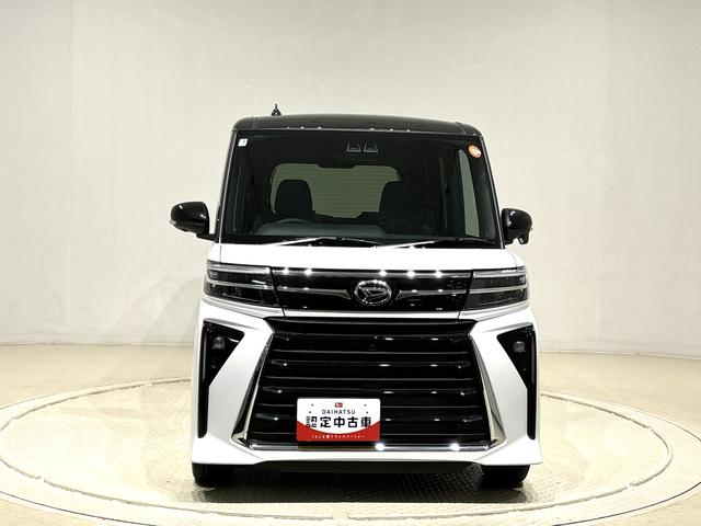 タントカスタム　パノラマモニター対応カメラ付　前席シートヒーター電動パーキングブレーキ　後席両側パワースライドドア　オートライト　サイドエアバッグ　ＬＥＤヘッドライト・フォグランプ　純正１５インチアルミホイール　キーフリーシステム　セキュリティーアラーム（広島県）の中古車