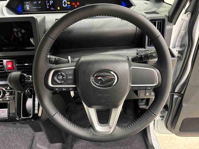 タントカスタム　パノラマモニター対応カメラ付　前席シートヒーター電動パーキングブレーキ　後席両側パワースライドドア　オートライト　サイドエアバッグ　ＬＥＤヘッドライト・フォグランプ　純正１５インチアルミホイール　キーフリーシステム　セキュリティーアラーム（広島県）の中古車