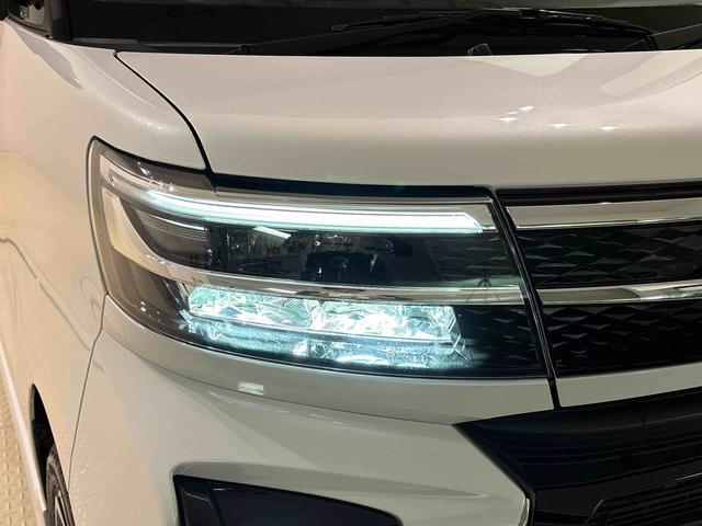 タントカスタム　パノラマモニター対応カメラ付　前席シートヒーター電動パーキングブレーキ　後席両側パワースライドドア　オートライト　サイドエアバッグ　ＬＥＤヘッドライト・フォグランプ　純正１５インチアルミホイール　キーフリーシステム　セキュリティーアラーム（広島県）の中古車