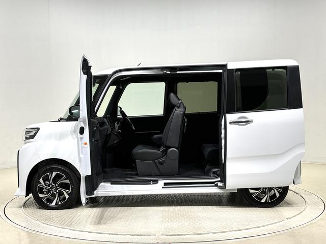 タントカスタムX 電動パーキングブレーキ 両側電動スライドドア純正ナビ装着用アップグレードパック 運転席・助手席シートヒーター オートブレーキホールド機能 格納式リヤドアサンシェード(広島県)の中古車