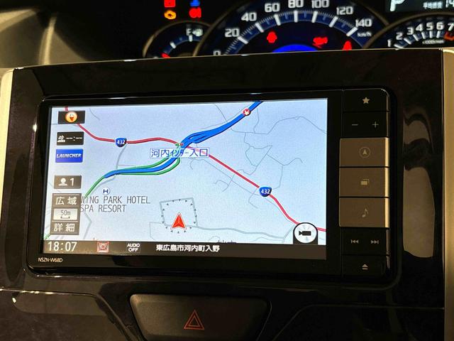 タントカスタムＸ　トップエディションＳＡIII　ナビ　バックカメラＬＥＤオートライト　左側パワースライドドア　オート電動格納式ドアミラー　アルミホイール　キーフリーシステム　オートエアコン（広島県）の中古車