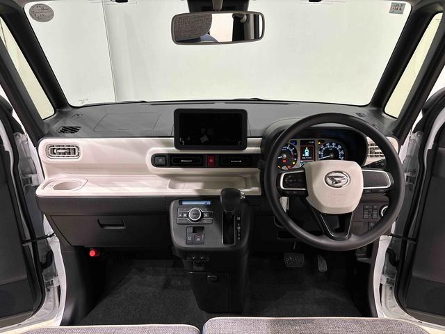 ムーヴキャンバスストライプスＧ　運転席・助手席シートヒーター　キーフリー純正ナビ装着用アップグレードパック　両側電動スライドドア　運転席シートリフター　チルトステアリング　電動パーキングブレーキ　オートブレーキホールド機能　ホッとカップホルダー（広島県）の中古車