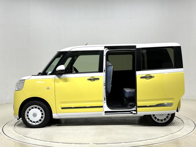 ムーヴキャンバスストライプスG 電子パーキング 両側パワースライドドアLEDオートライト・フォグランプ 電動パーキングブレーキ プッシュボタンスタート セキュリティアラーム バックカメラ 両側パワースライドドアウエルカムオープン機能 オート電動格納式ドアミラー(広島県)の中古車