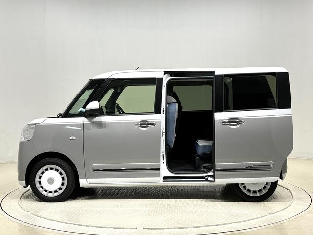 ムーヴキャンバスストライプスG バックモニター ディスプレイオーディオLEDオートライト・フォグランプ 電動パーキングブレーキ プッシュボタンスタート セキュリティアラーム バックカメラ 両側パワースライドドアウエルカムオープン機能 オート電動格納式ドアミラー(広島県)の中古車