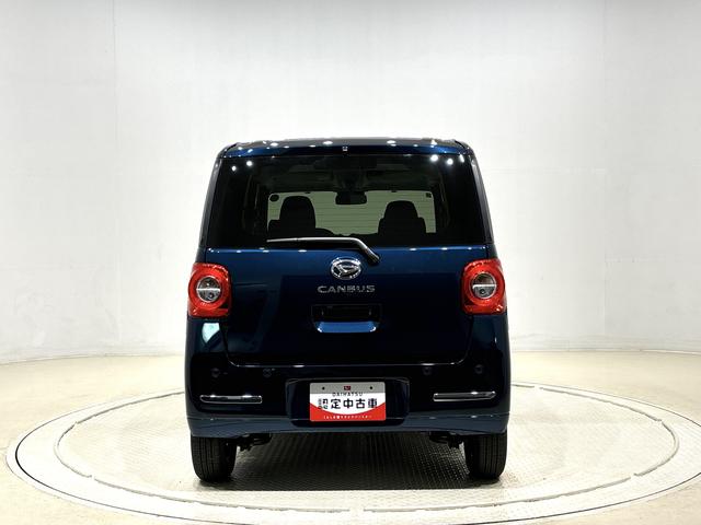 ムーヴキャンバスセオリーＧ　バックカメラ　電動パーキングブレーキＬＥＤオートライト・フォグランプ　電動パーキングブレーキ　プッシュボタンスタート　セキュリティアラーム　バックカメラ　両側パワースライドドアウエルカムオープン機能　オート電動格納式ドアミラー（広島県）の中古車