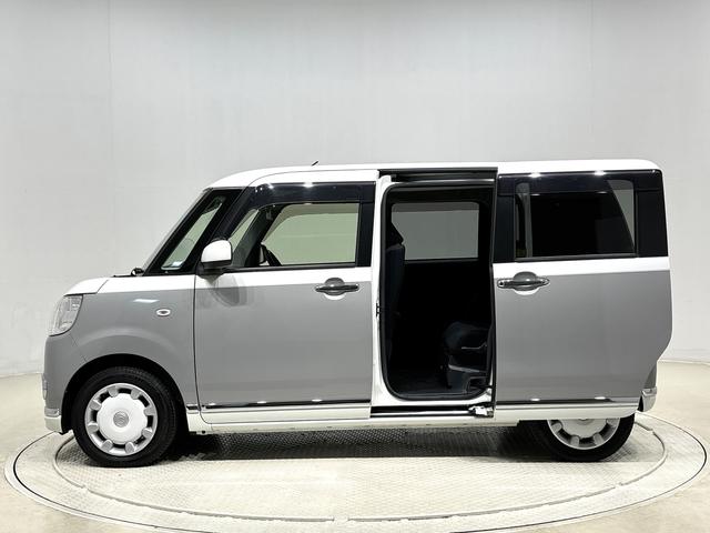 ムーヴキャンバスXブラックインテリアリミテッドSAIII パノラマモニターハロゲンライト 置き楽ボックス オートライト プッシュボタンスタート セキュリティアラーム 両側スライドドア キーフリーシステム(広島県)の中古車