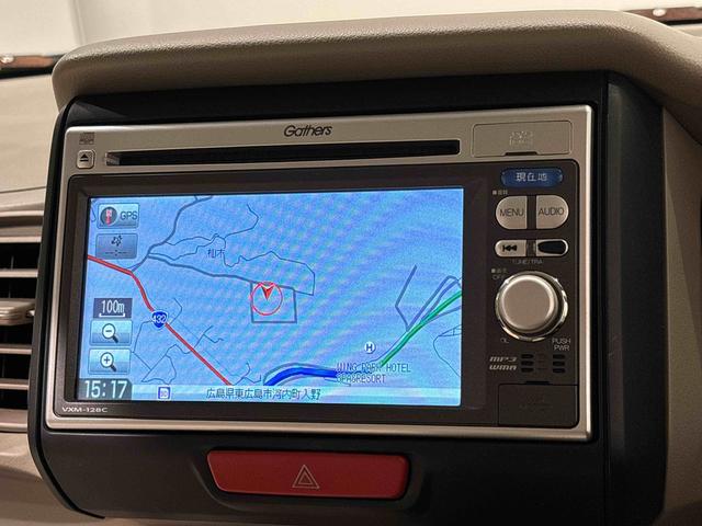 Ｎ−ＢＯＸＧナビゲーション　ＥＴＣ　プッシュスタート　マニュアルエアコン　ヘッドライトレベリング　電動格納式ドアミラー　横滑り防止装置　キーフリーシステム（広島県）の中古車