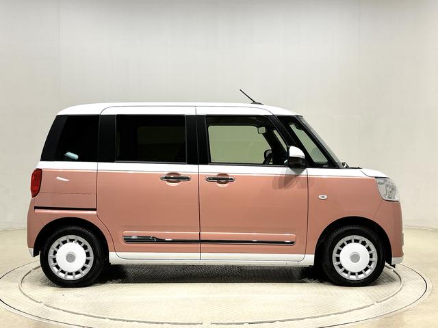 ムーヴキャンバスストライプスＧ　電子パーキング　　両側パワースライドドアＬＥＤオートライト・フォグランプ　電動パーキングブレーキ　プッシュボタンスタート　セキュリティアラーム　バックカメラ　両側パワースライドドアウエルカムオープン機能　オート電動格納式ドアミラー（広島県）の中古車