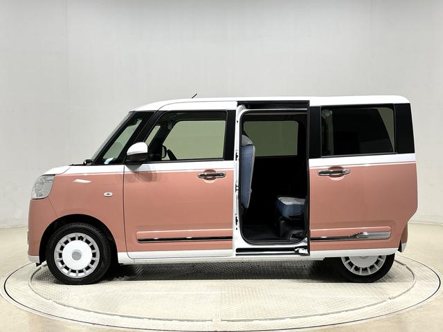 ムーヴキャンバスストライプスＧ　電子パーキング　　両側パワースライドドアＬＥＤオートライト・フォグランプ　電動パーキングブレーキ　プッシュボタンスタート　セキュリティアラーム　バックカメラ　両側パワースライドドアウエルカムオープン機能　オート電動格納式ドアミラー（広島県）の中古車