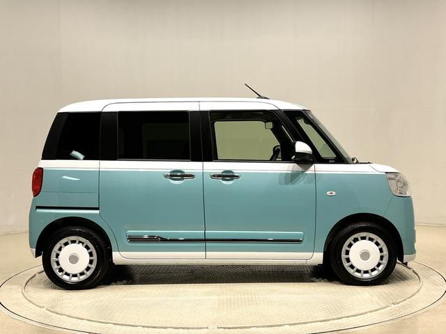 ムーヴキャンバスストライプスＧ　ＬＥＤオートライトＬＥＤオートライト・フォグランプ　電動パーキングブレーキ　プッシュボタンスタート　セキュリティアラーム　バックカメラ　両側パワースライドドアウエルカムオープン機能　オート電動格納式ドアミラー（広島県）の中古車