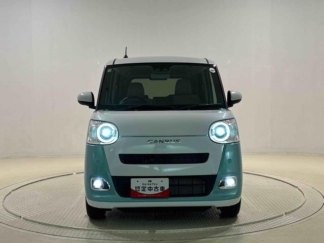 ムーヴキャンバスストライプスＧ　ＬＥＤオートライトＬＥＤオートライト・フォグランプ　電動パーキングブレーキ　プッシュボタンスタート　セキュリティアラーム　バックカメラ　両側パワースライドドアウエルカムオープン機能　オート電動格納式ドアミラー（広島県）の中古車