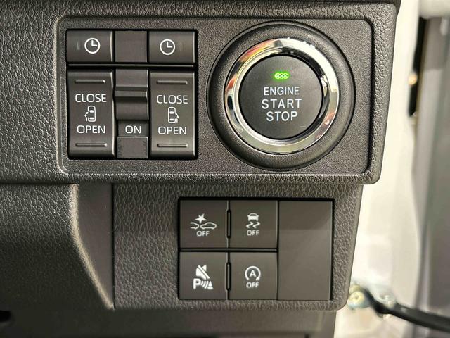 ムーヴキャンバスストライプスG バックモニター対応カメラ シートヒーターLEDオートライト・フォグランプ 電動パーキングブレーキ プッシュボタンスタート セキュリティアラーム バックカメラ 両側パワースライドドアウエルカムオープン機能 オート電動格納式ドアミラー(広島県)の中古車