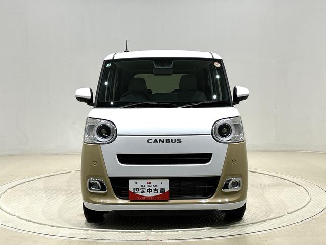 ムーヴキャンバスストライプスＧターボ　運転席・助手席シートヒーター純正ナビ装着用アップグレードパック　両側電動スライドドア　電動パーキングブレーキ　オートブレーキホールド機能　運転席シートリフター　チルトステアリング　キーフリーシステム（広島県）の中古車