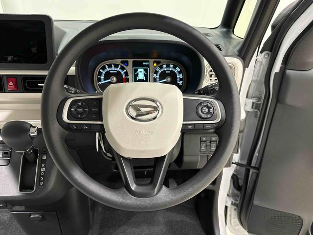 ムーヴキャンバスストライプスＧターボ　運転席・助手席シートヒーター純正ナビ装着用アップグレードパック　両側電動スライドドア　電動パーキングブレーキ　オートブレーキホールド機能　運転席シートリフター　チルトステアリング　キーフリーシステム（広島県）の中古車