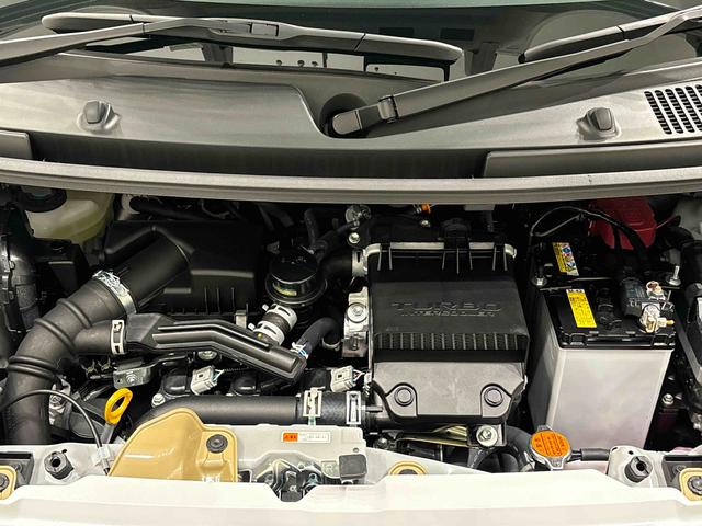 ムーヴキャンバスストライプスＧターボ　運転席・助手席シートヒーター純正ナビ装着用アップグレードパック　両側電動スライドドア　電動パーキングブレーキ　オートブレーキホールド機能　運転席シートリフター　チルトステアリング　キーフリーシステム（広島県）の中古車