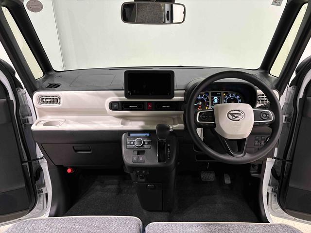 ムーヴキャンバスストライプスＧターボ　バックモニター対応　シートヒーターＬＥＤオートライト・フォグランプ　電動パーキングブレーキ　プッシュボタンスタート　セキュリティアラーム　バックカメラ　両側パワースライドドアウエルカムオープン機能　オート電動格納式ドアミラー（広島県）の中古車