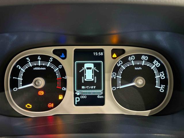 ムーヴキャンバスストライプスＧターボ　バックモニター対応　シートヒーターＬＥＤオートライト・フォグランプ　電動パーキングブレーキ　プッシュボタンスタート　セキュリティアラーム　バックカメラ　両側パワースライドドアウエルカムオープン機能　オート電動格納式ドアミラー（広島県）の中古車