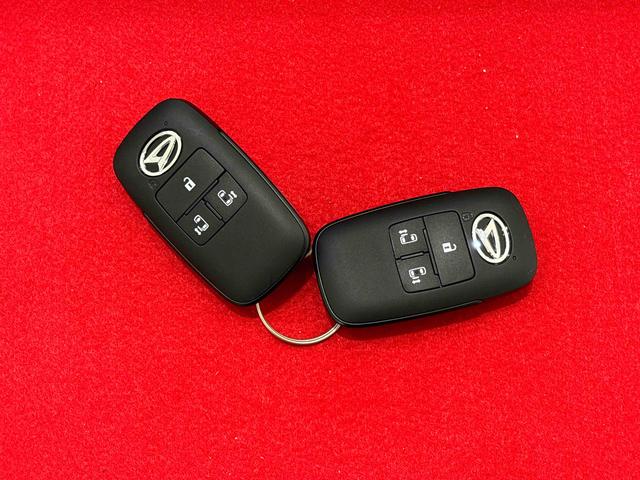 ムーヴキャンバスストライプスＧターボ　バックモニター対応　シートヒーターＬＥＤオートライト・フォグランプ　電動パーキングブレーキ　プッシュボタンスタート　セキュリティアラーム　バックカメラ　両側パワースライドドアウエルカムオープン機能　オート電動格納式ドアミラー（広島県）の中古車