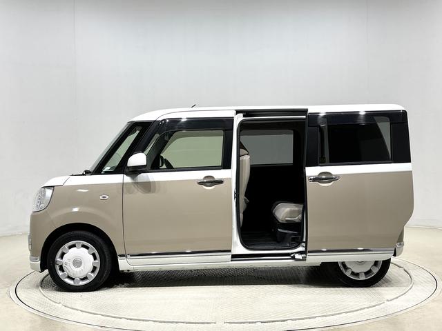 ムーヴキャンバスＧメイクアップリミテッド　ＳＡIIIＬＥＤヘッドランプ・フォグランプ　置き楽ボックス　オートライト　プッシュボタンスタート　セキュリティアラーム　パノラマモニター対応カメラ　両側パワースライドドア（広島県）の中古車