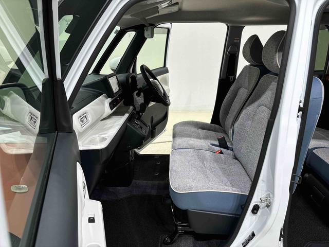 ムーヴキャンバスストライプスＧ　ナビゲーション　シートヒーターＬＥＤオートライト・フォグランプ　電動パーキングブレーキ　プッシュボタンスタート　セキュリティアラーム　バックカメラ　両側パワースライドドアウエルカムオープン機能　オート電動格納式ドアミラー（広島県）の中古車