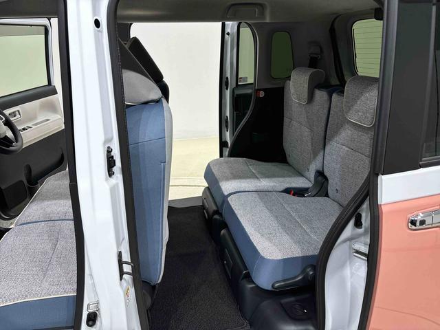 ムーヴキャンバスストライプスＧ　ナビゲーション　シートヒーターＬＥＤオートライト・フォグランプ　電動パーキングブレーキ　プッシュボタンスタート　セキュリティアラーム　バックカメラ　両側パワースライドドアウエルカムオープン機能　オート電動格納式ドアミラー（広島県）の中古車