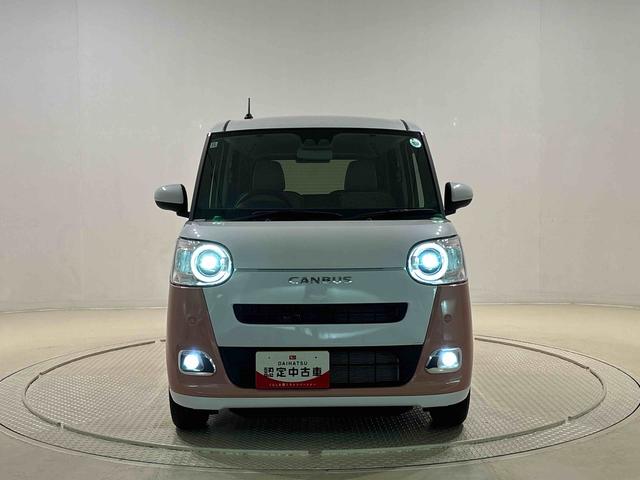 ムーヴキャンバスストライプスＧ　ナビゲーション　シートヒーターＬＥＤオートライト・フォグランプ　電動パーキングブレーキ　プッシュボタンスタート　セキュリティアラーム　バックカメラ　両側パワースライドドアウエルカムオープン機能　オート電動格納式ドアミラー（広島県）の中古車