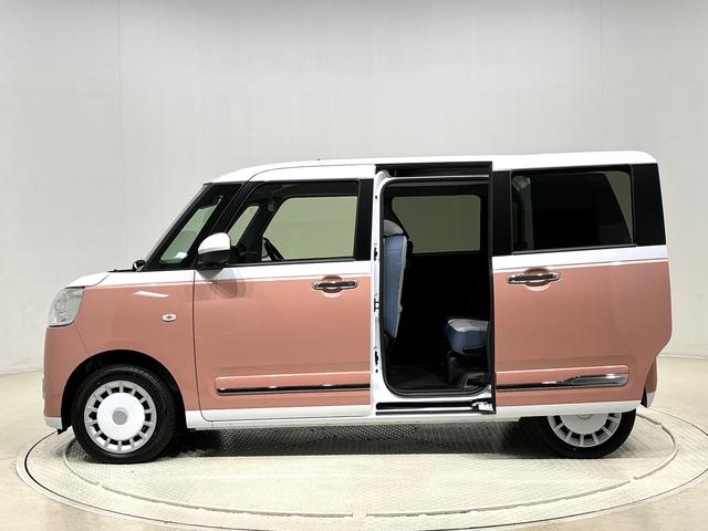 ムーヴキャンバスストライプスG LEDヘッドライト 両側パワースライドドアLEDヘッドランプ&フォグランプ 両側電動スライドドア キーフリーシステム キーフリーシステム連動式電動格納ドアミラー 運転席・助手席シートヒーター バックカメラ フロントベンチシート(広島県)の中古車