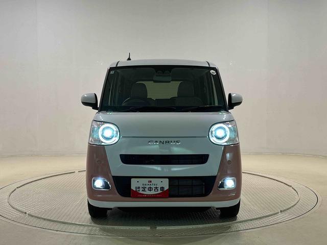 ムーヴキャンバスストライプスG LEDヘッドライト 両側パワースライドドアLEDヘッドランプ&フォグランプ 両側電動スライドドア キーフリーシステム キーフリーシステム連動式電動格納ドアミラー 運転席・助手席シートヒーター バックカメラ フロントベンチシート(広島県)の中古車