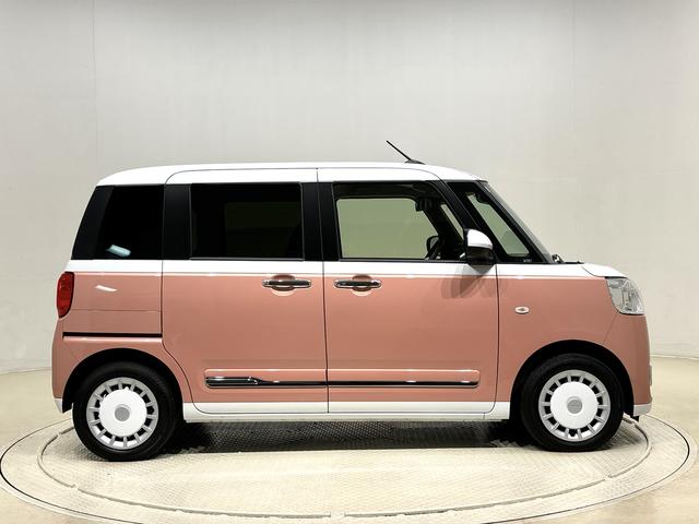 ムーヴキャンバスストライプスＧ　バックカメラ付き　両側パワースライドドアＬＥＤオートライト・フォグランプ　電動パーキングブレーキ　プッシュボタンスタート　セキュリティアラーム　バックカメラ　両側パワースライドドアウエルカムオープン機能　オート電動格納式ドアミラー（広島県）の中古車