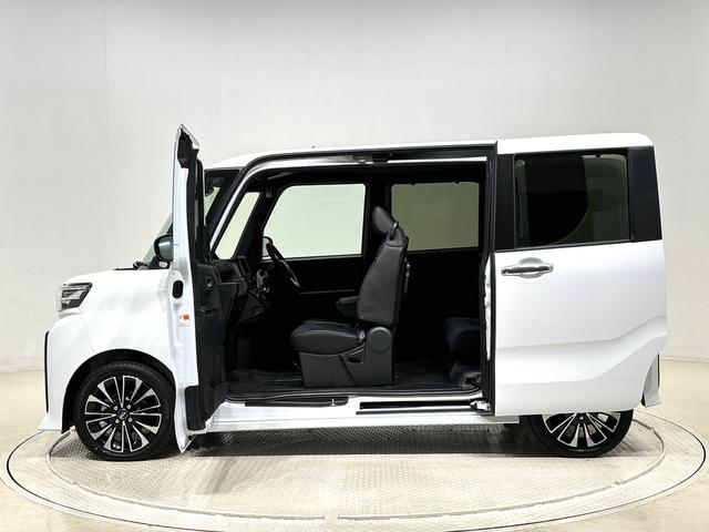 タントカスタムRSLEDオートライト パワースライドドアウェルカムオープン機能 電動パーキングブレーキ 運転席助手席シートヒーター アルミホイール キーフリーシステム オート電動格納式ドアミラー(広島県)の中古車