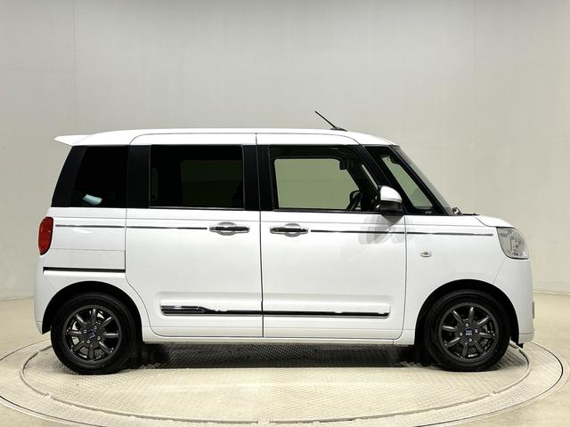 ムーヴキャンバスセオリーＧターボＬＥＤオートライト・フォグランプ　電動パーキングブレーキ　プッシュボタンスタート　セキュリティアラーム　バックカメラ　両側パワースライドドアウエルカムオープン機能　オート電動格納式ドアミラー（広島県）の中古車