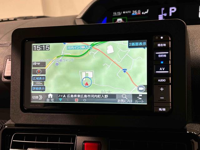 タントカスタムＲＳ　ターボ車　７インチフルセグナビ　ドラレコ付バックカメラ　両側電動スライドドア　ＬＥＤヘッドライト　ＬＥＤフォグランプ　オートライト　オートハイビーム　アダプティブルクルーズコントロール　ＳＲＳサイドエアバッグ　プッシュボタンスタート（広島県）の中古車