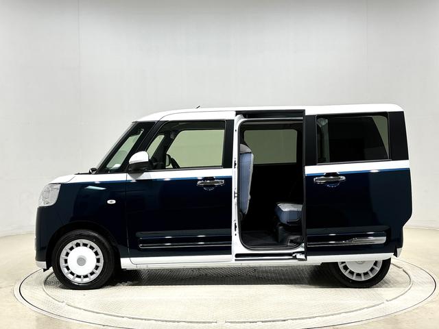 ムーヴキャンバスストライプスG バックモニター対応 電動パーキングブレーキLEDオートライト・フォグランプ 電動パーキングブレーキ プッシュボタンスタート セキュリティアラーム バックカメラ 両側パワースライドドアウエルカムオープン機能 オート電動格納式ドアミラー(広島県)の中古車