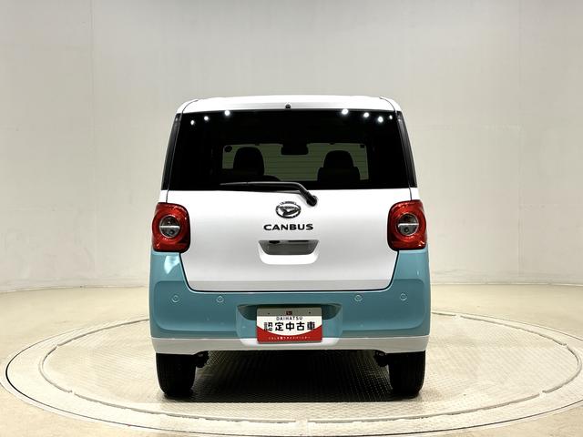 ムーヴキャンバスストライプスＧ　キーフリーシステム　ステアリングスイッチＬＥＤオートライト・フォグランプ　電動パーキングブレーキ　プッシュボタンスタート　セキュリティアラーム　バックカメラ　両側パワースライドドアウエルカムオープン機能　オート電動格納式ドアミラー（広島県）の中古車