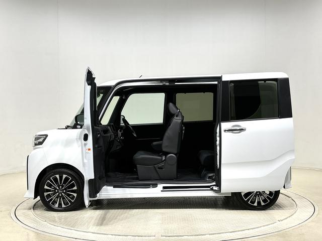 タントカスタムRS パノラマモニター対応 電動パーキングブレーキLEDオートライト パワースライドドアウェルカムオープン機能 オート電動格納式ドアミラー 助手席ロングスライド 助手席イージークローザー アルミホイール キーフリーシステム(広島県)の中古車