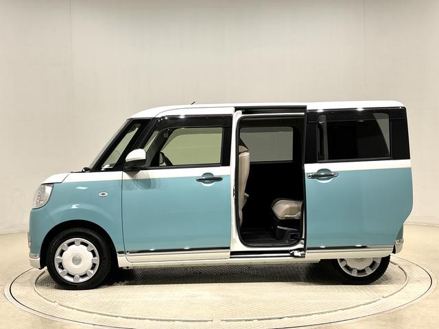 ムーヴキャンバスＧメイクアップＶＳ　ＳＡIII　ナビ　ＥＴＣＬＥＤヘッドランプ・フォグランプ　置き楽ボックス　オートライト　プッシュボタンスタート　セキュリティアラーム　パノラマモニター対応カメラ　両側パワースライドドア（広島県）の中古車