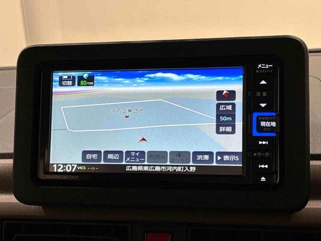 ムーヴキャンバスセオリーＸ　ナビゲーション　ドライブレコーダーハロゲンライト　足踏み式パーキングブレーキ　プッシュボタンスタート　セキュリティアラーム　両側パワースライドドア　オート電動格納式ドアミラー（広島県）の中古車