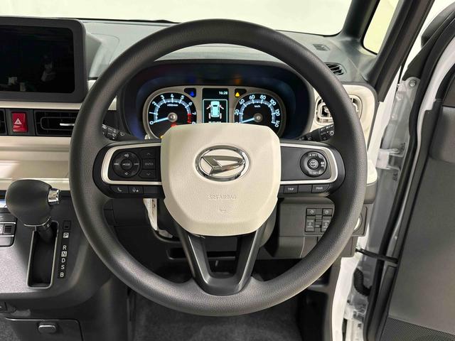 ムーヴキャンバスストライプスＧターボＬＥＤオートライト・フォグランプ　電動パーキングブレーキ　プッシュボタンスタート　セキュリティアラーム　バックカメラ　両側パワースライドドアウエルカムオープン機能　オート電動格納式ドアミラー（広島県）の中古車