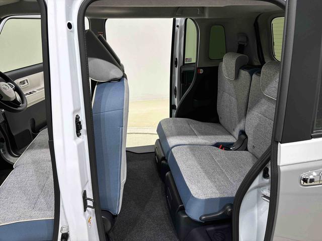 ムーヴキャンバスストライプスＧターボＬＥＤオートライト・フォグランプ　電動パーキングブレーキ　プッシュボタンスタート　セキュリティアラーム　バックカメラ　両側パワースライドドアウエルカムオープン機能　オート電動格納式ドアミラー（広島県）の中古車